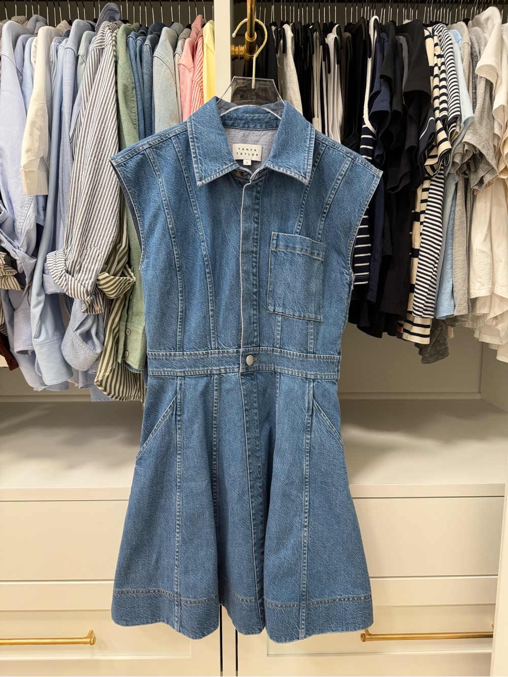Tanya Taylor Hailey Denim Dress